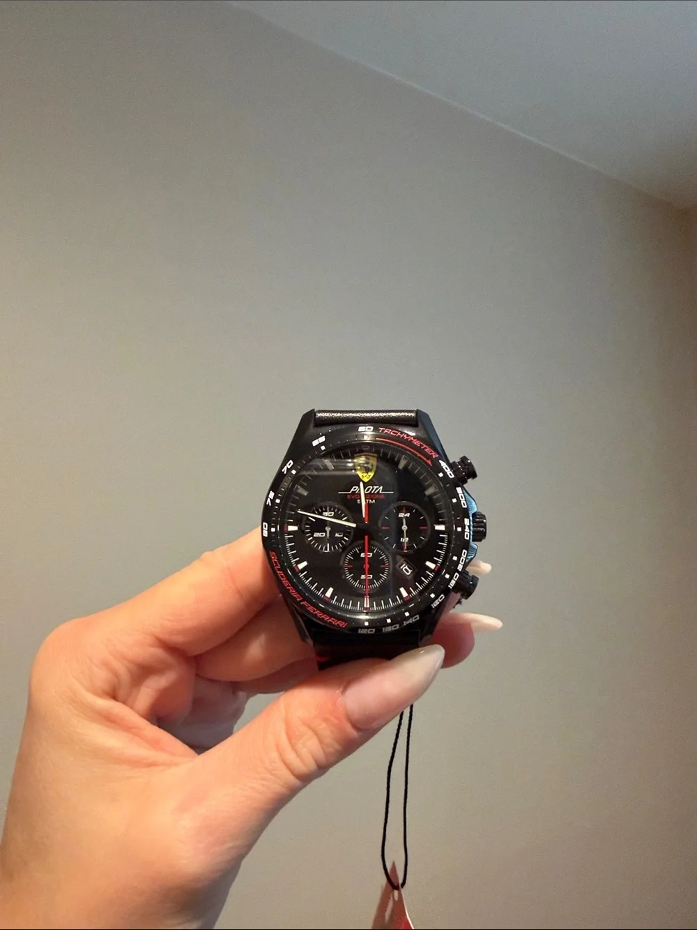Ferrari Black and Red Sport Chronograph Watch